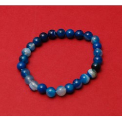 Blue agate wristband bracelet