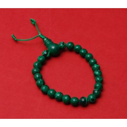 Wrist strap, green malaquite